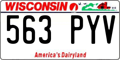 WI license plate 563PYV