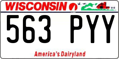 WI license plate 563PYY