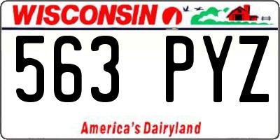 WI license plate 563PYZ