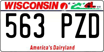 WI license plate 563PZD