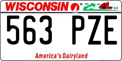 WI license plate 563PZE