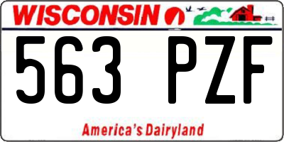 WI license plate 563PZF