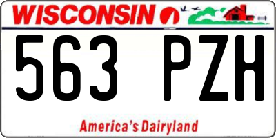 WI license plate 563PZH