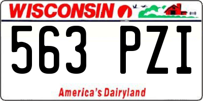 WI license plate 563PZI