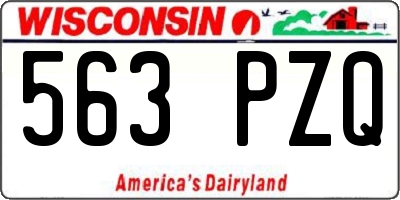 WI license plate 563PZQ