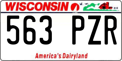 WI license plate 563PZR