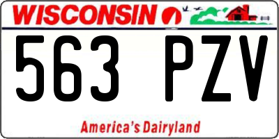 WI license plate 563PZV