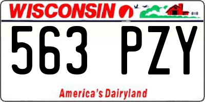 WI license plate 563PZY
