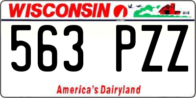 WI license plate 563PZZ