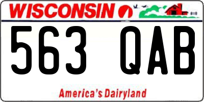 WI license plate 563QAB
