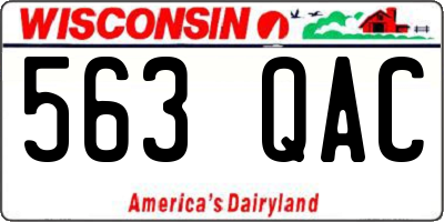 WI license plate 563QAC