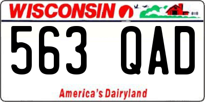 WI license plate 563QAD