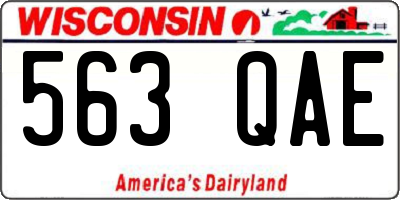 WI license plate 563QAE