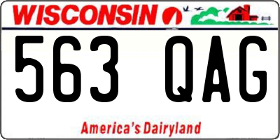 WI license plate 563QAG