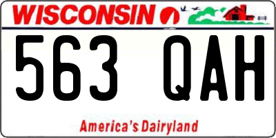 WI license plate 563QAH