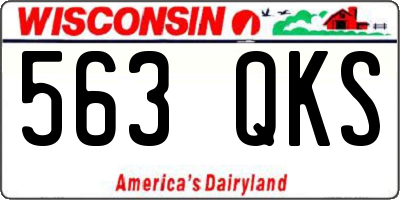 WI license plate 563QKS