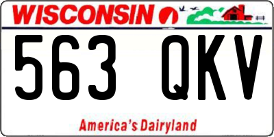 WI license plate 563QKV