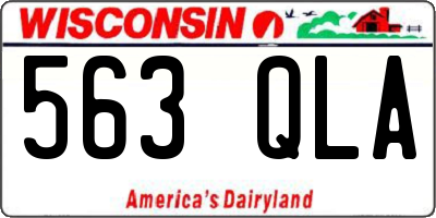 WI license plate 563QLA