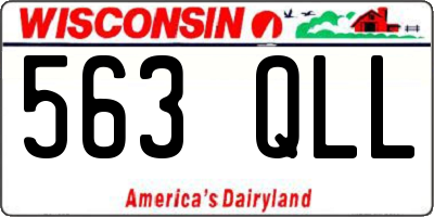 WI license plate 563QLL