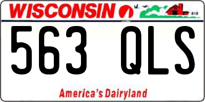 WI license plate 563QLS