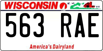 WI license plate 563RAE