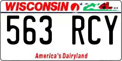 WI license plate 563RCY