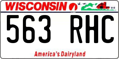 WI license plate 563RHC