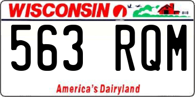 WI license plate 563RQM