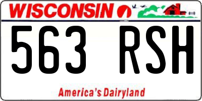 WI license plate 563RSH