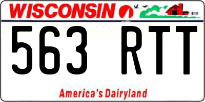 WI license plate 563RTT