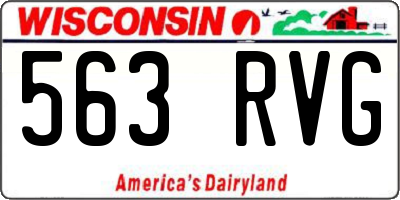 WI license plate 563RVG