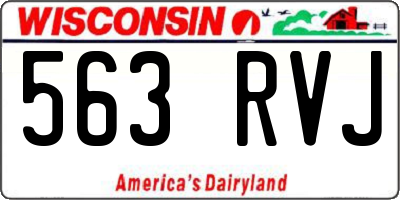 WI license plate 563RVJ