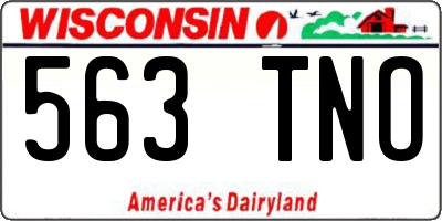 WI license plate 563TNO