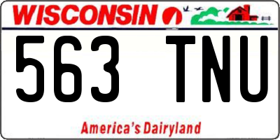 WI license plate 563TNU