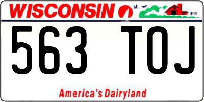 WI license plate 563TOJ