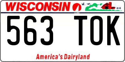 WI license plate 563TOK