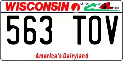WI license plate 563TOV