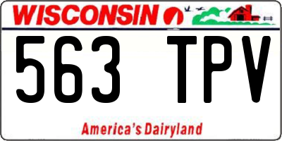 WI license plate 563TPV