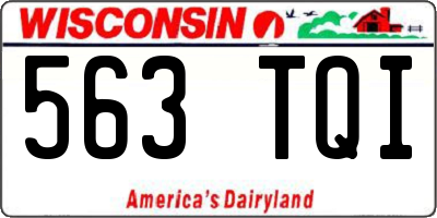 WI license plate 563TQI