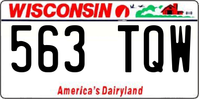 WI license plate 563TQW