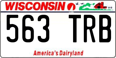 WI license plate 563TRB