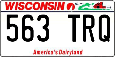 WI license plate 563TRQ