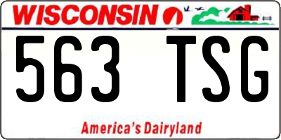 WI license plate 563TSG