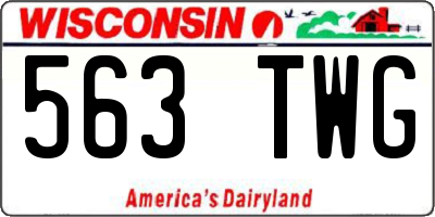 WI license plate 563TWG