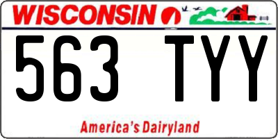WI license plate 563TYY