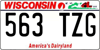 WI license plate 563TZG