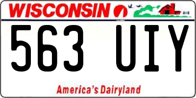 WI license plate 563UIY