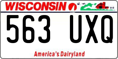 WI license plate 563UXQ