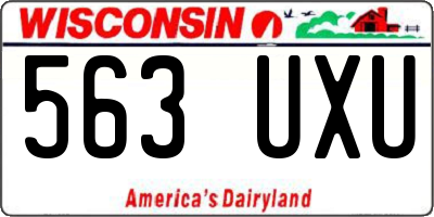 WI license plate 563UXU