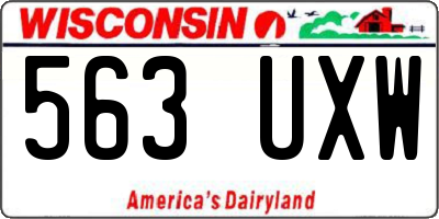 WI license plate 563UXW